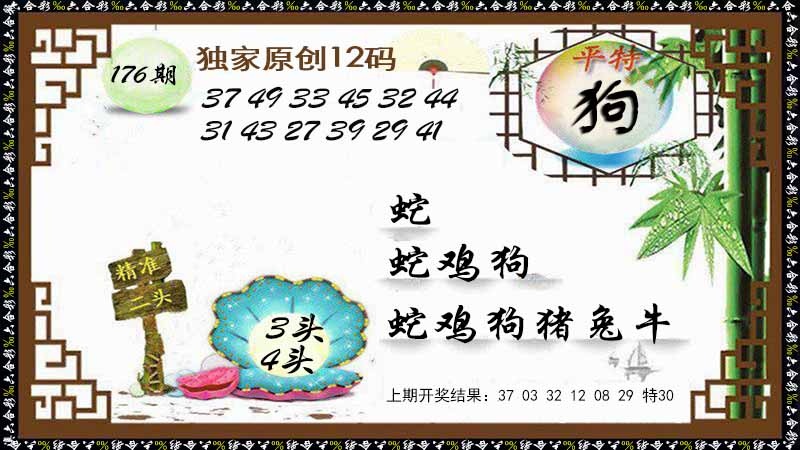 独家十二码图更新中