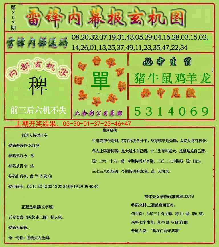 雷锋玄机报