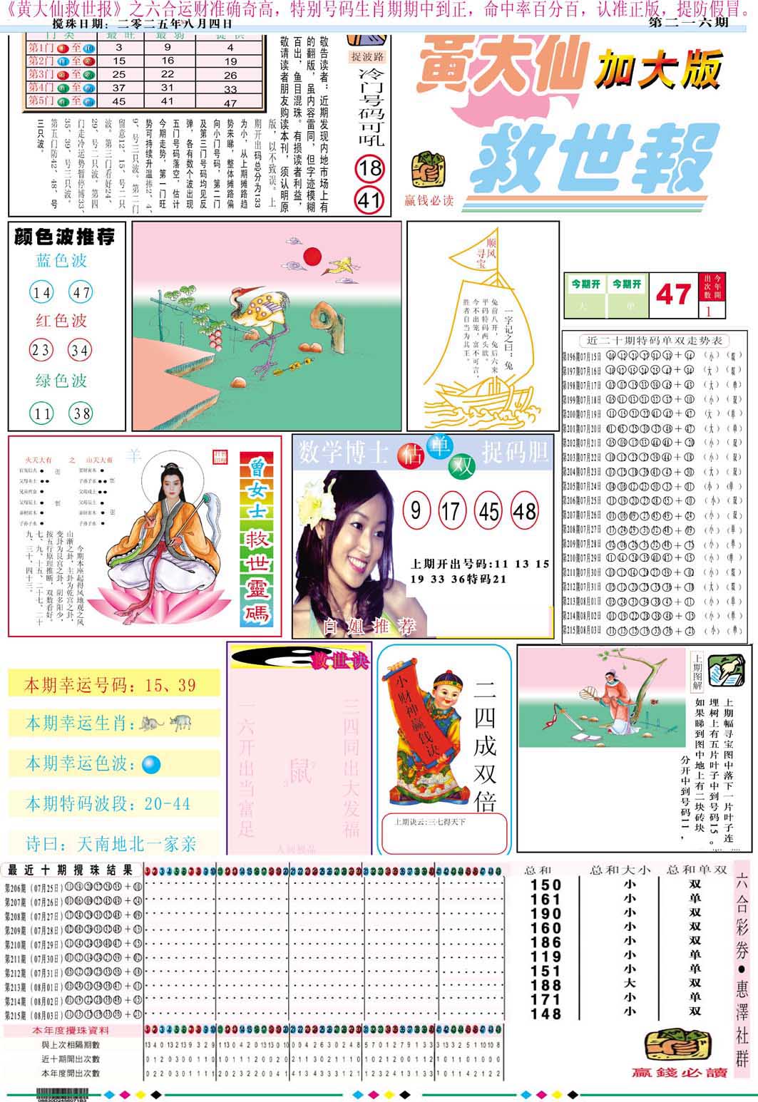 黄大仙救世A加大版