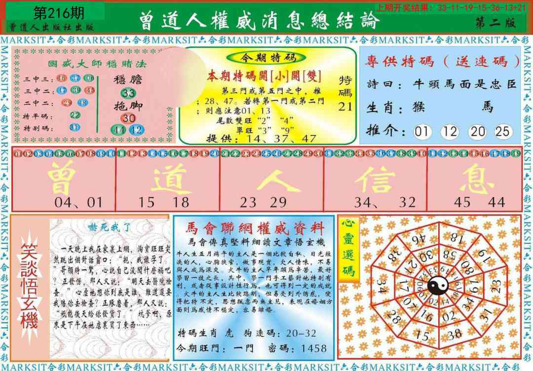 曾道人权威消息B