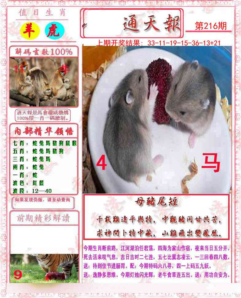 马经通天报