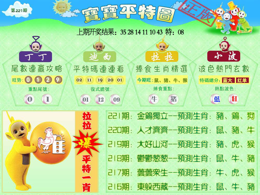 天线宝宝平特图
