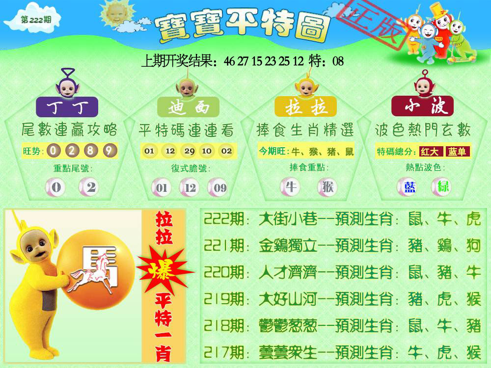 天线宝宝平特图