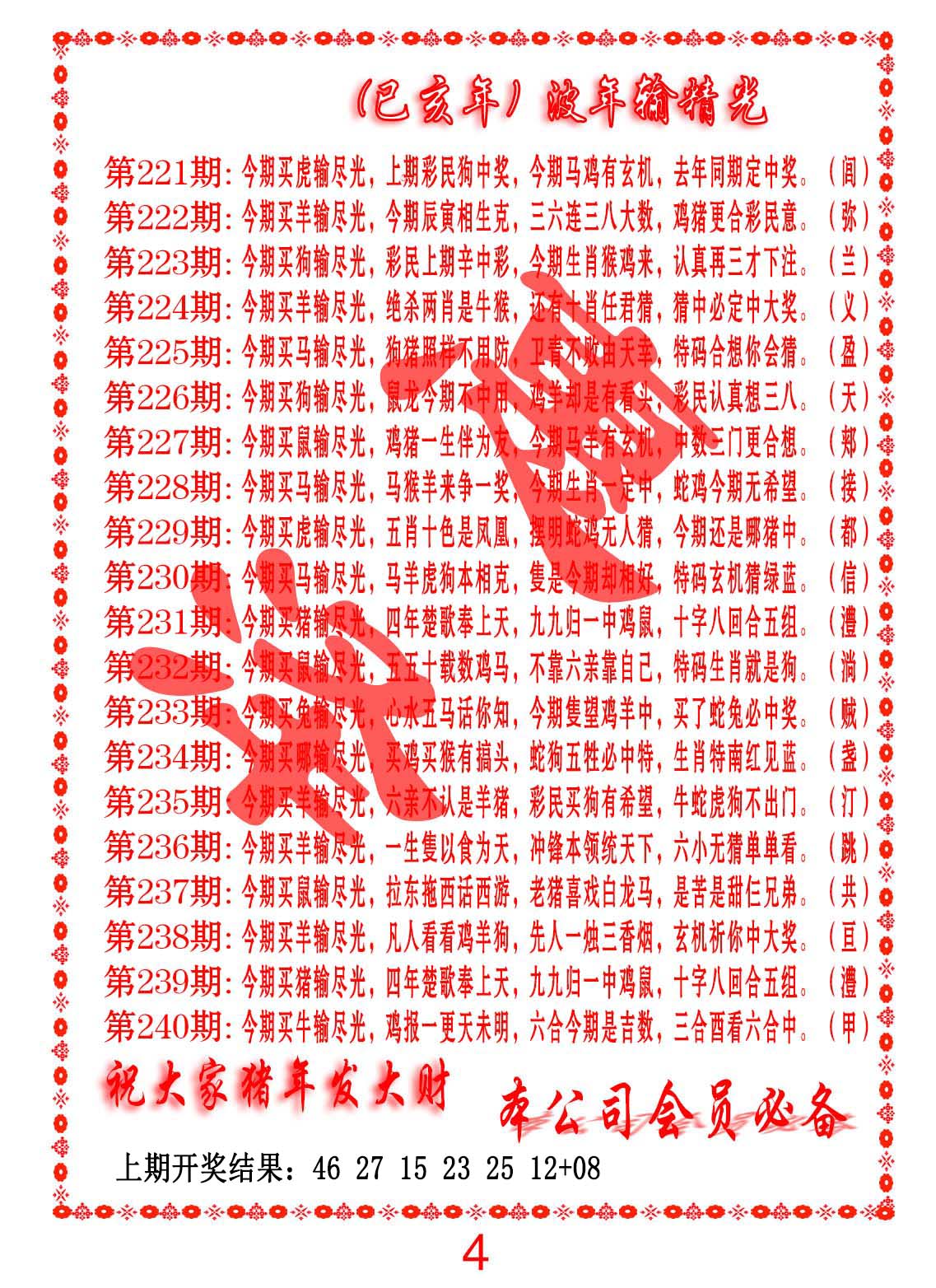 波色输光料