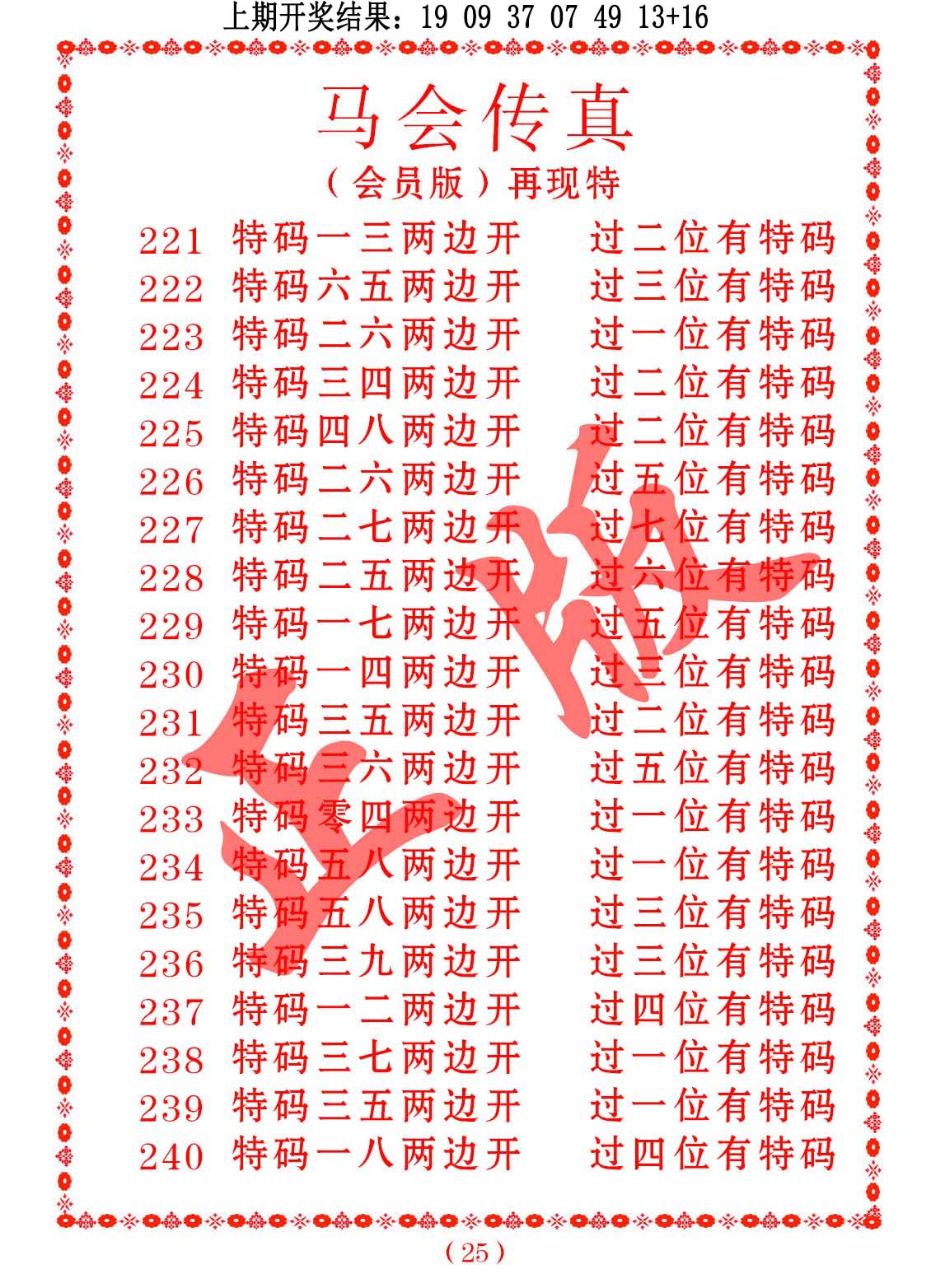 马会传真