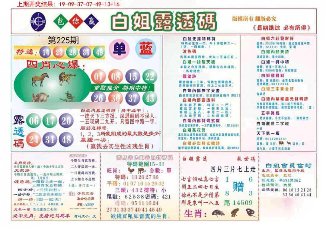马会专刊B