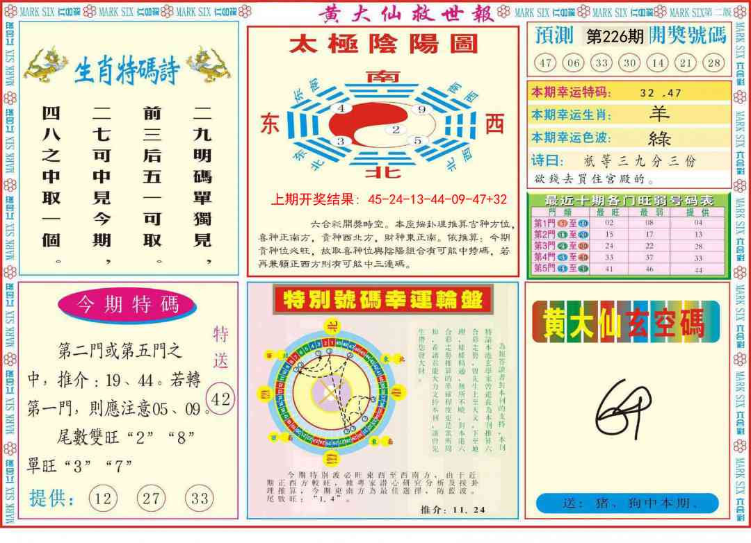新黄大仙救世B
