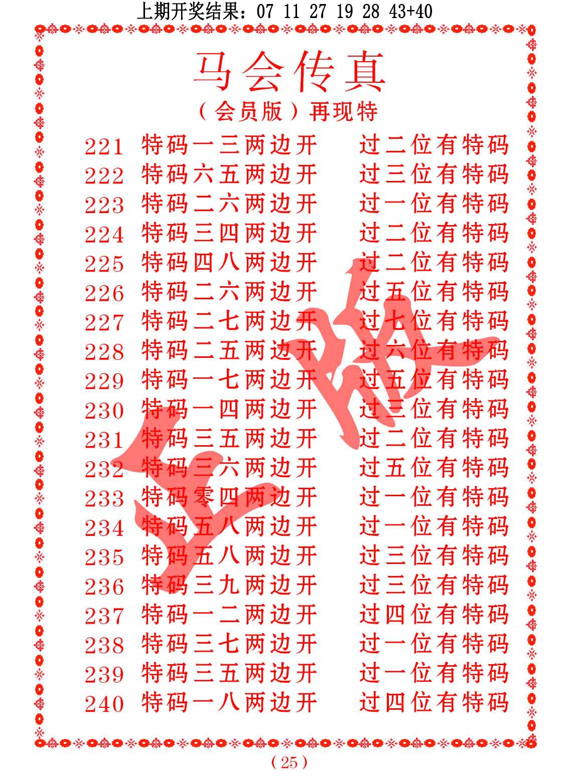 马会传真