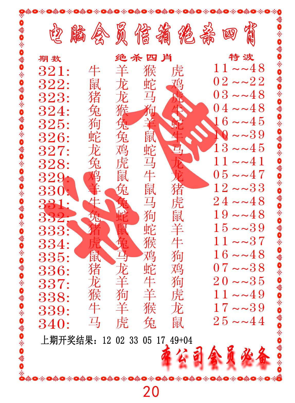 电脑会员-绝杀四肖