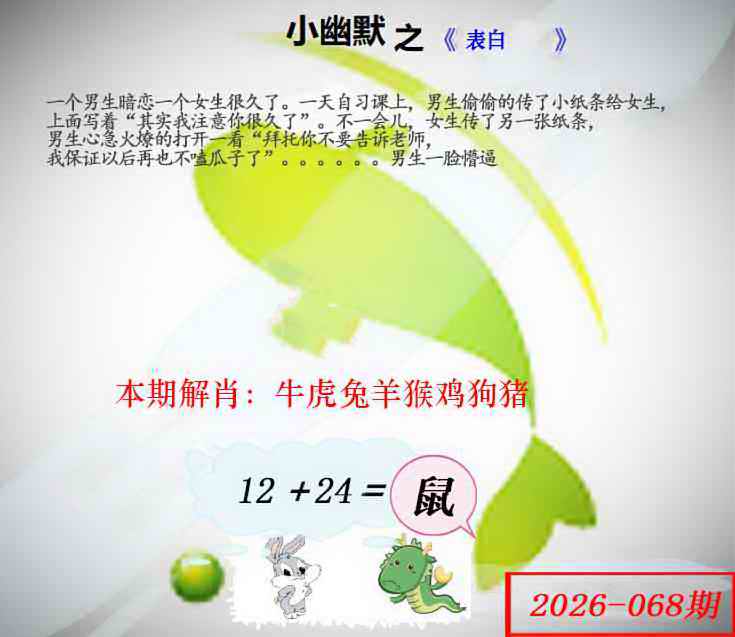 如遇图片不更新，开奖日六点后查看...